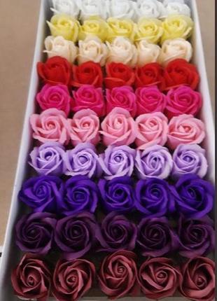 Мыльные розы (микс № 68) для создания роскошных неувядающих букетов и композиций из мыла