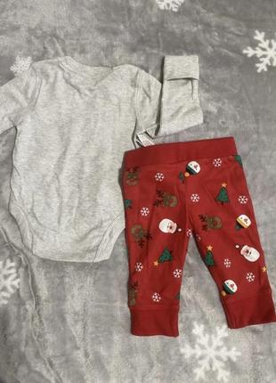 Новогодний набор комплект боди + штаны лосины f&amp;f3 фото