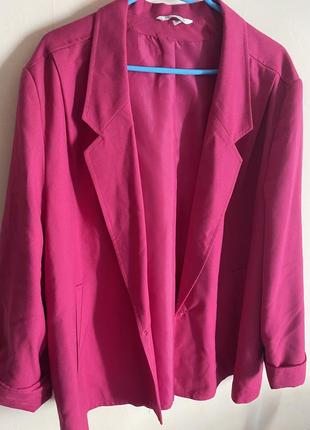 Женский малиновый пиджак розовый1 фото
