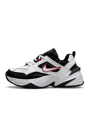 Жіночі кросівки nike m2k tekno fleece white black red#найк5 фото