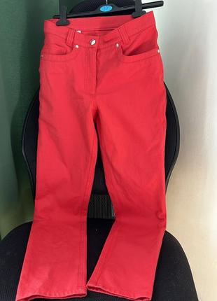 Яскраві червоні джинси 34 (xs-s)1 фото