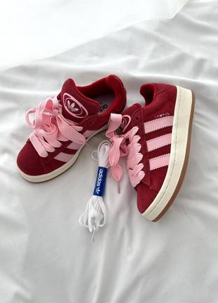 Женские кроссовки adidas campus scarlet pink