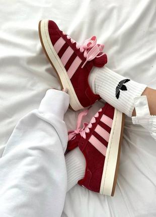 Жіночі кросівки adidas campus scarlet pink5 фото