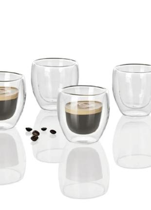 Набор чашек (стаканы) для эспрессо ernesto с двойными стенками 4 шт.2 фото