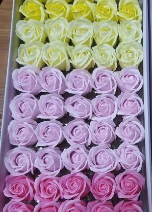 Мыльные розы (микс № 136) для создания роскошных неувядающих букетов и композиций из мыла