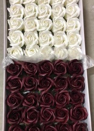 Мыльные розы (микс № 184) для создания роскошных неувядающих букетов и композиций из мыла