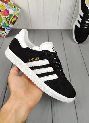 Adidas gazelle black white