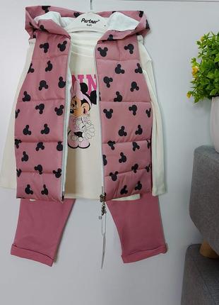 Комплект тройка на девочку 12 месяцев