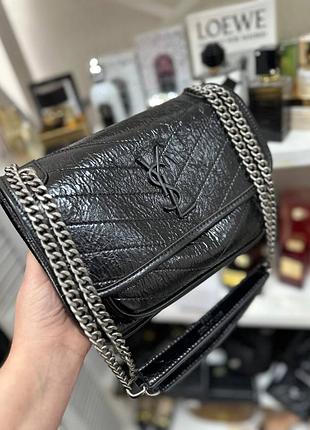 Сумка в стиле Saint Laurent Cassandra Sandalen 75mm Schwarz
