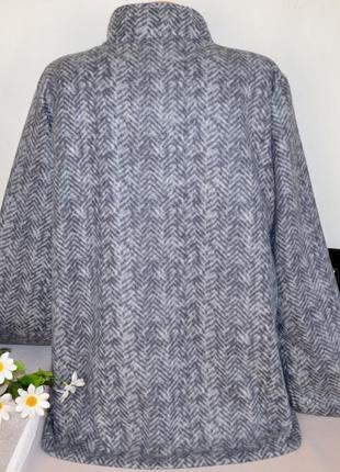 Флисовое демисезонное легкое пальто с карманами anne de lancay большой размер этикетка3 фото