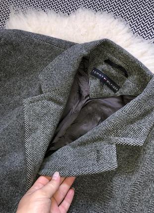 Мужское классическое шерстяное пальто шерсть tommy hilfiger оригинал2 фото