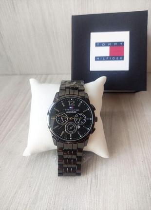 Мужские часы tommy hilfiger black1 фото