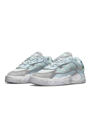 Женские кроссовки adidas originals niteball ll turquoise white#адидас6 фото