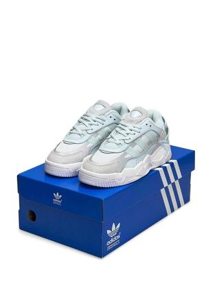 Женские кроссовки adidas originals niteball ll turquoise white#адидас1 фото