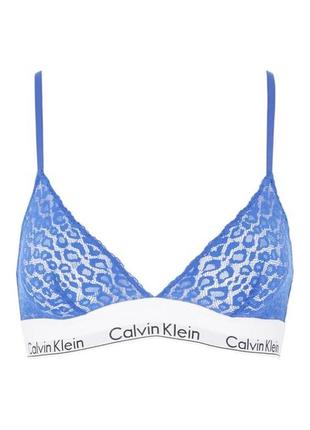 Блакитний прозорий мʼякий бюстгальтер calvin klein