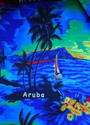Рубашка  гавайская rima terivoile aruba гавайка (l-xl)7 фото