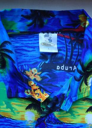 Рубашка  гавайская rima terivoile aruba гавайка (l-xl)3 фото