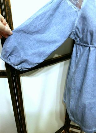 Блуза блузка туника под джинс с кружевом бренд mys triko4 фото
