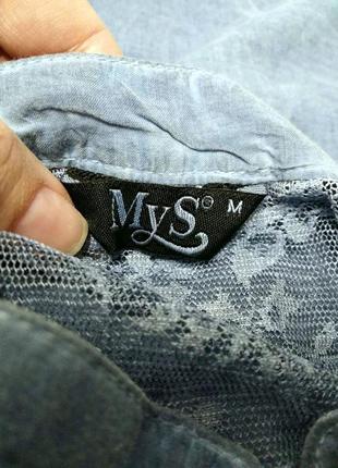 Блуза блузка туника под джинс с кружевом бренд mys triko8 фото