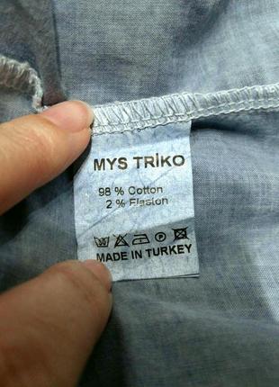 Блуза блузка туника под джинс с кружевом бренд mys triko9 фото
