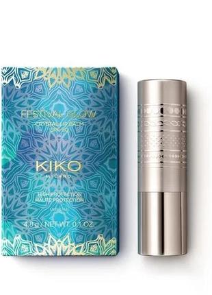 Kiko milano бальзам для губ festival glow crystal lip balm spf 50 дефект3 фото