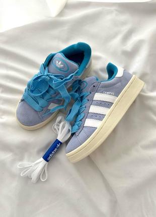 Женские кроссовки adidas campus ambient sky blue1 фото