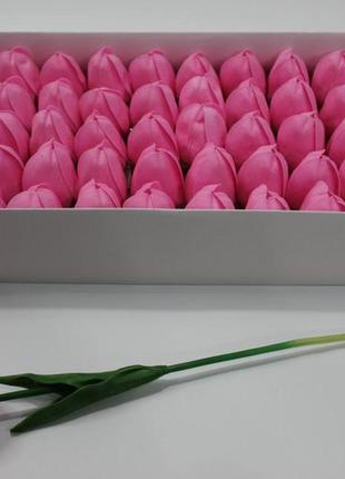 Мильні тюльпани рожеві для створення розкішних нев'янучих букетів і композицій з мила2 фото