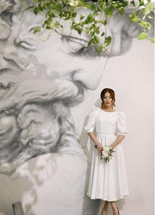 Изысканное стильное платье на свадьбы, роспись,крестины7 фото