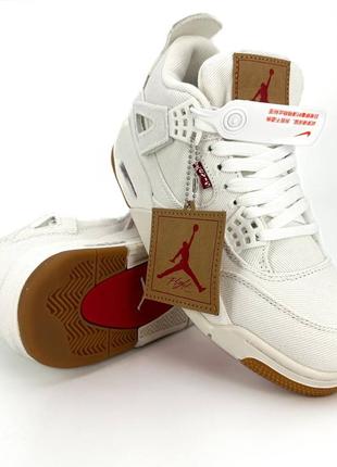 Кросівки air jordan 4 levi's 'white denim1 фото