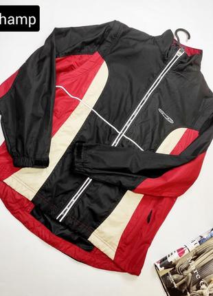 Ветровка мужская куртка черно красного цвета от бренда shamp m l2 фото