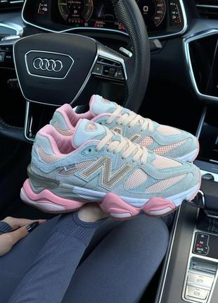 Женские кроссовки new balance 9060 prm light gray pink