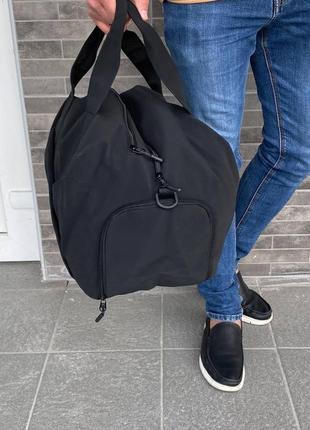 Чорна чоловіча жіноча сумка з відділенням для взуття 42х30х24см4 фото