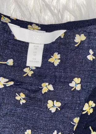 Блуза у квітковий принт від h&m на запах4 фото
