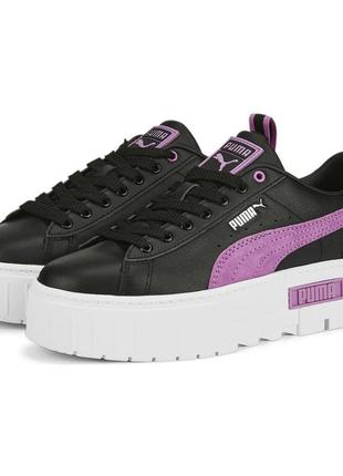 Кроссовки сникерсы puma mayze, black mauve pop