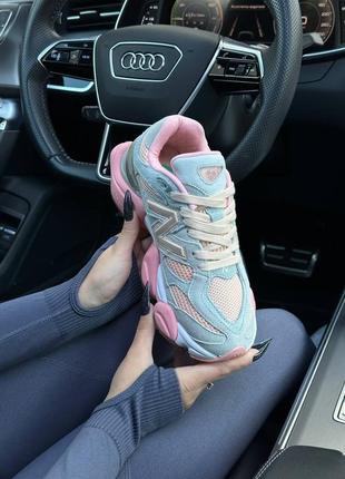 Женские кроссовки new balance 9060 prm light gray pink  ⁇  smb2 фото