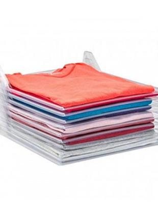 Набор органайзеров ezstax. система хранения одежды на 10 ячеек для сорочек, футболок t-shirt organizing system
