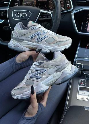 Женские кроссовки new balance 9060 prm beige grey  ⁇  smb4 фото