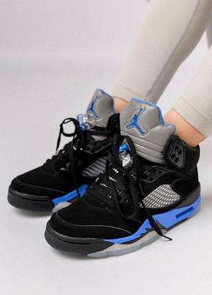 Женские кроссовки jordan 1 mid 38 5 retro black blue