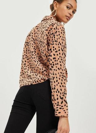Блуза укорочена в принт topshop3 фото