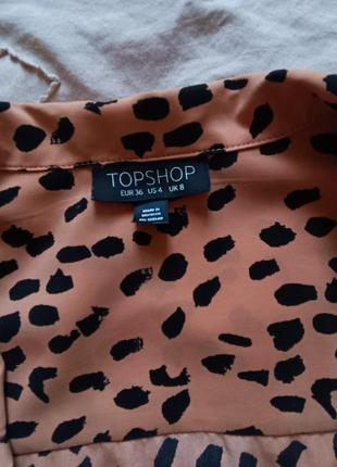 Блуза укорочена в принт topshop6 фото
