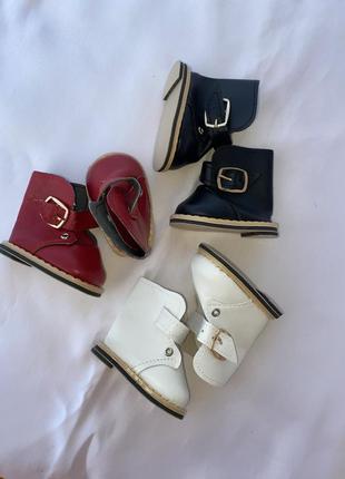 Маленькие ботинки для ручной работы (для куклы, игрушки) обувь для хендмешка1 фото
