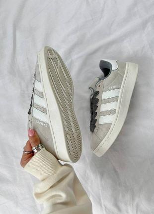 Женские кроссовки adidas campus grey white3 фото