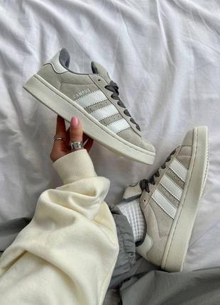 Женские кроссовки adidas campus grey white4 фото