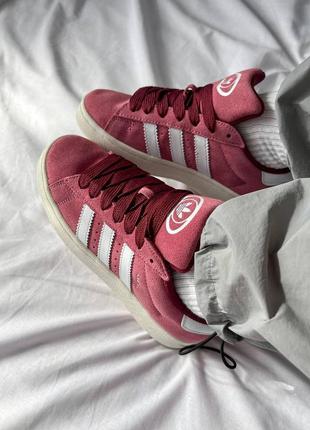 Женские кроссовки adidas campus pink white7 фото