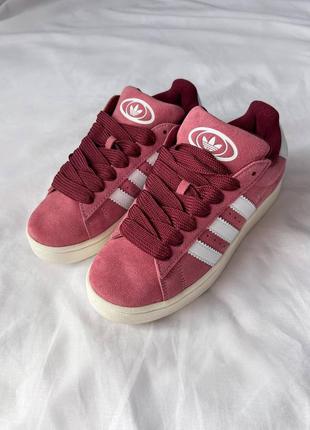 Женские кроссовки adidas campus pink white8 фото