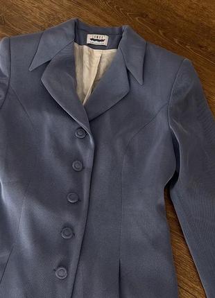 Стильний блакитний піджак на ґудзиках жакет блейзер8 фото