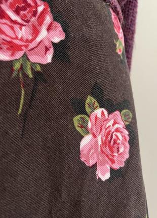 Вельветовая юбка с розами boden p. m3 фото