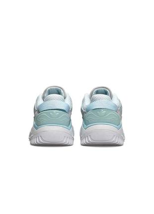 Женские кроссовки adidas originals niteball ll turquoise white6 фото