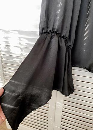 Черная сатиновая блуза boohoo, ru 283 фото
