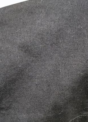 Сорочка льон рубашка укороченая лен льняная оверсайз черная свободный крой8 фото